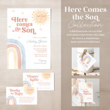 Here Comes the Son Boho Watercolor Collection