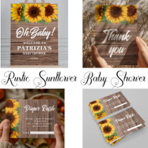 RUSTIC SUNFLOWER BABY SHOWER COLLECTION