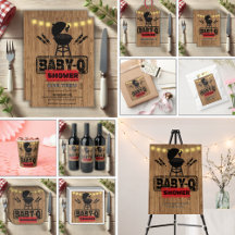 Rustic BBQ-Baby Grill Baby Shower Collection