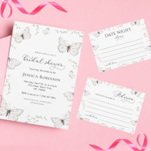 Delicate White Butterfly Garden Bridal Shower