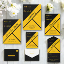 Delicate Black And Gold Luxury Modern Chic Wedding