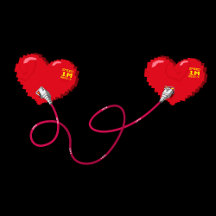 Pixel Hearts connected Matching couple outfit 