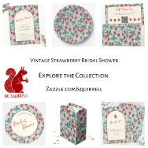 Vintage Strawberry Plant Bridal Shower