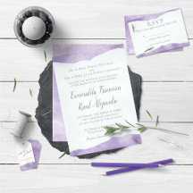 Lavender Watercolor Wedding