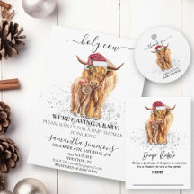 Christmas Highland Cow Baby Shower 
