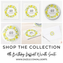 Daffodil Wreath 40th Birthday