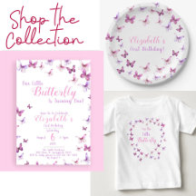 Our Little Butterfly Is Turning One Girls Birthday