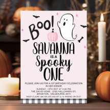 Pale Pink Boo Spooky One Birthday Collection