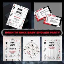 Born to Rock Baby Shower   Rockstar Music Theme 