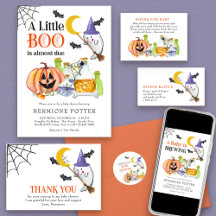 Halloween Baby Shower with Ghost and Magic Potion