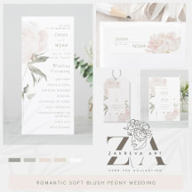 Romantic Soft Blush Peony Wedding