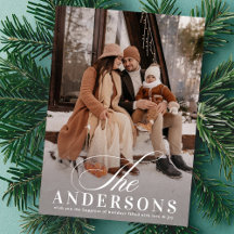 Simple Minimalist Christmas Photo Card Collection