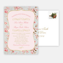 Pink Floral Vintage Garden Party Wedding