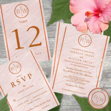 Blush Pink Watercolor Monogram Wedding