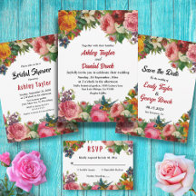Elegant Botanical Garden Colorful Roses Collection