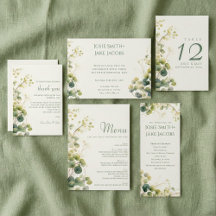 Romantic eucalyptus, silver dollar, wedding
