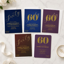 60 - Sixtieth Birthday Party Invitations