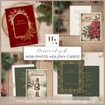 Personalized Non-Photo Holiday Cards