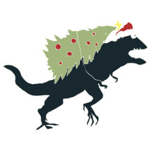 Funny Festive Dino Christmas