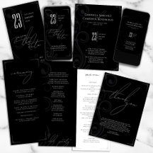 Black and White Vintage Formal Wedding