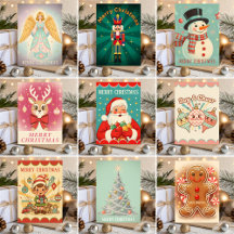 Retro Vintage Christmas Cards & Holiday Collection