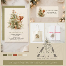 Vintage Christmas Watercolor Collection