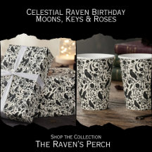 Celestial Raven Birthday-Moons, Keys & Roses