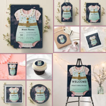 Gold Glitter Baby Clothes Floral Baby Shower