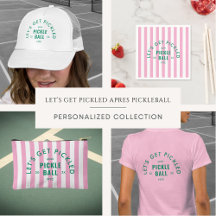 Let's Get Pickled Après Pickle Ball Pink Stripe