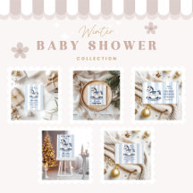 Blue Rocking Horse Baby Shower