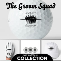 Groomsmen Made Squad Silhouette Personal Golf Set