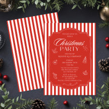 Elegant Office Holiday Party Invitations
