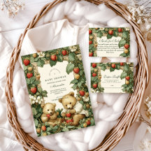 Vintage Strawberry Cottagecore Baby Shower Collec.