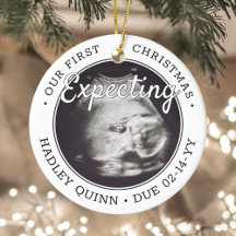 Pregnancy   We're Expecting Christmas Ornaments