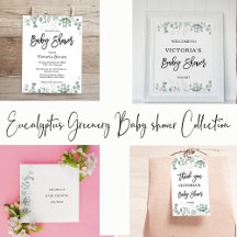 EUCALYPTUS GREENERY BABY SHOWER COLLECTION
