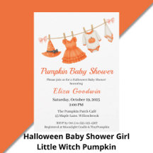Halloween Pumpkin Baby Shower Girl 