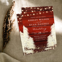 Rustic Wood String Lights Trees Wedding Collection
