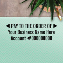 Rubber Stamps - For Deposit and Business Text