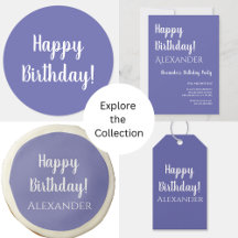 Periwinkle Purple Blue Birthday Party Celebration