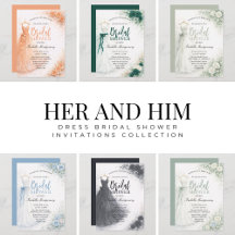 Dress Bridal Shower Invitations