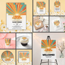 Retro Here Comes The Son Baby Shower Collection