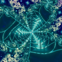 Space   Blue and White Fractal Art