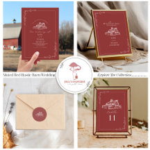 Muted Red Rustic Barn Wedding