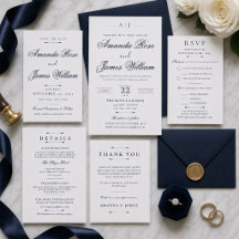 Navy Minimal Luxury Wedding Suite