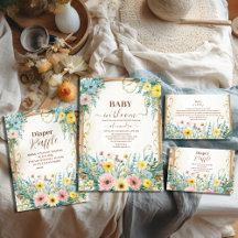 Baby In Bloom Blush & Teal Spring Floral Shower