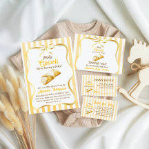 Italian Yellow Bow Sweet Holy Cannoli Baby Shower