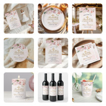 Blush Pink Rose Floral First Holy Communion