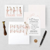 Tiny Dancer Ballerina Pink Girls Birthday