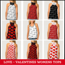 Love - Girly Valentine's T. Shirts & Tops