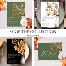 Thanksgiving Friendsgiving Modern Rustic Fall